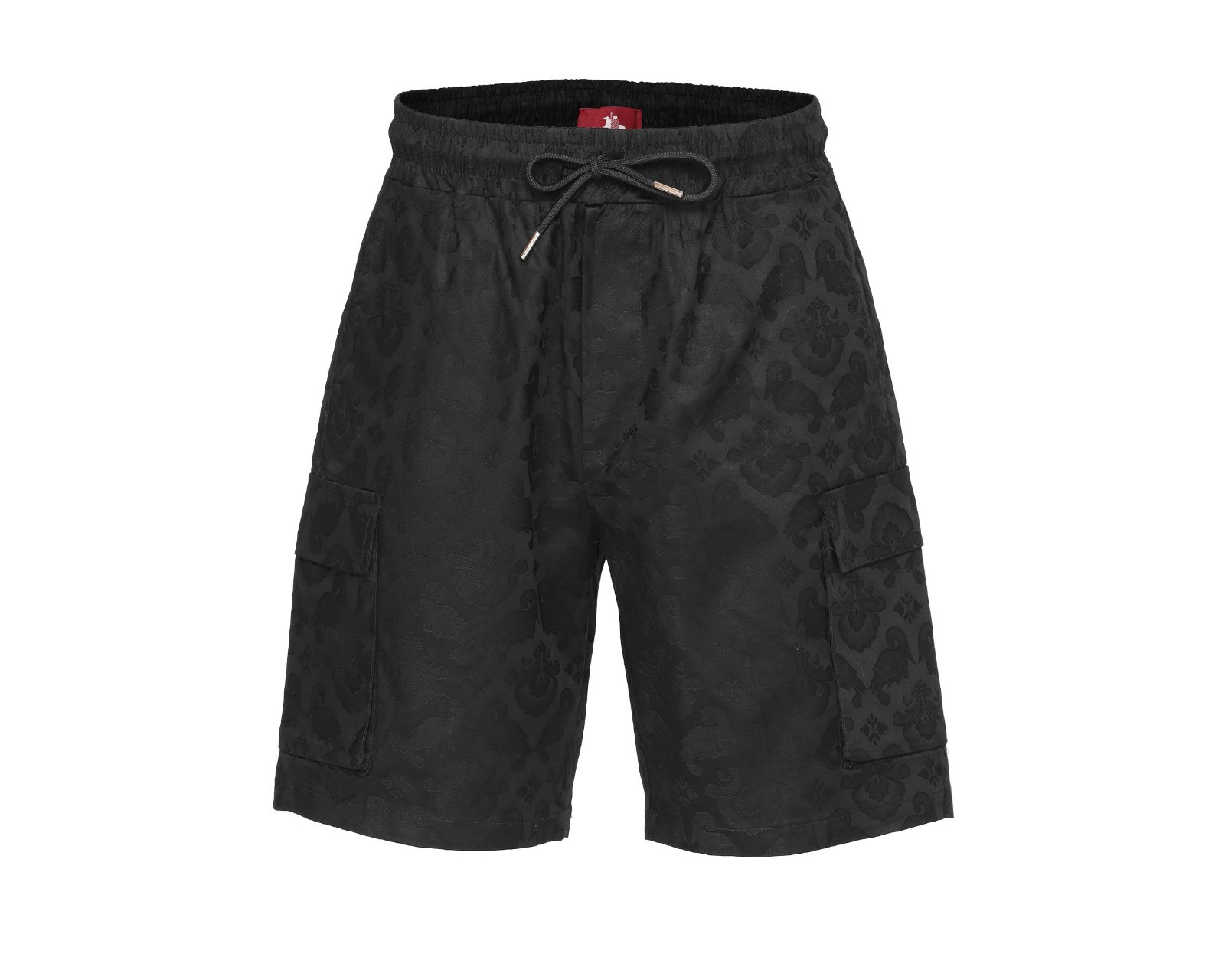 NWT EZZELINO SHORTS stretch cotton paisley drawstrings luxury Italy L