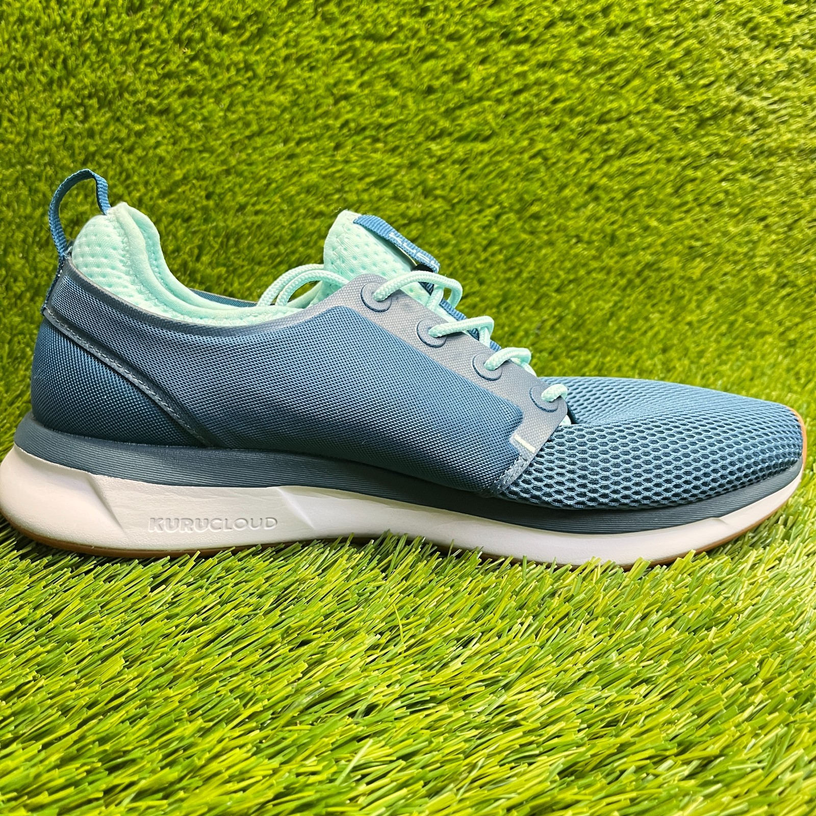 Kuru Atom Womens Size 11.5 Blue White Athletic Running Walking Shoes Sneakers