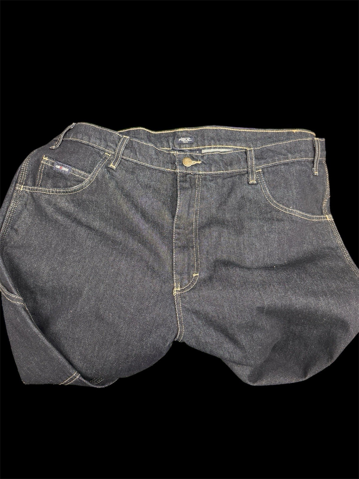 Tyndale FR Mens F290T Dark Blue Carpenter Workwear Jeans Size 42×34 Utility