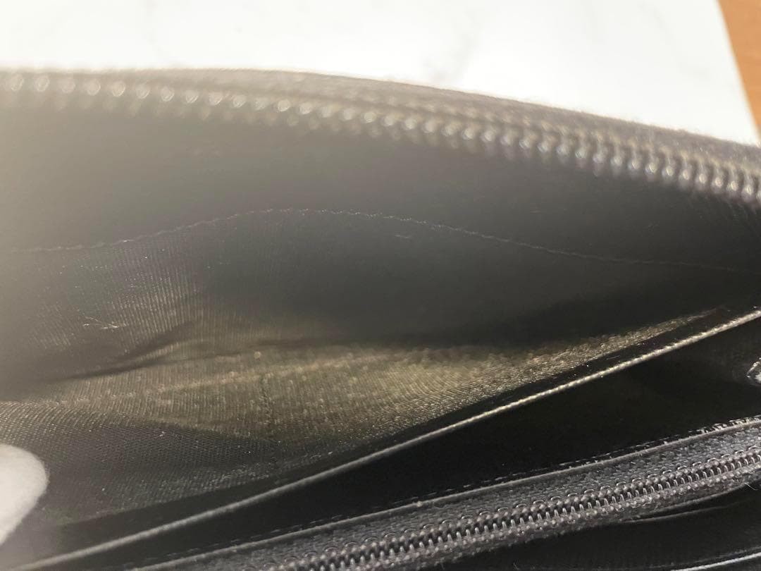 PRADA Long Wallet Round Zipper Triangle Plate Nylon