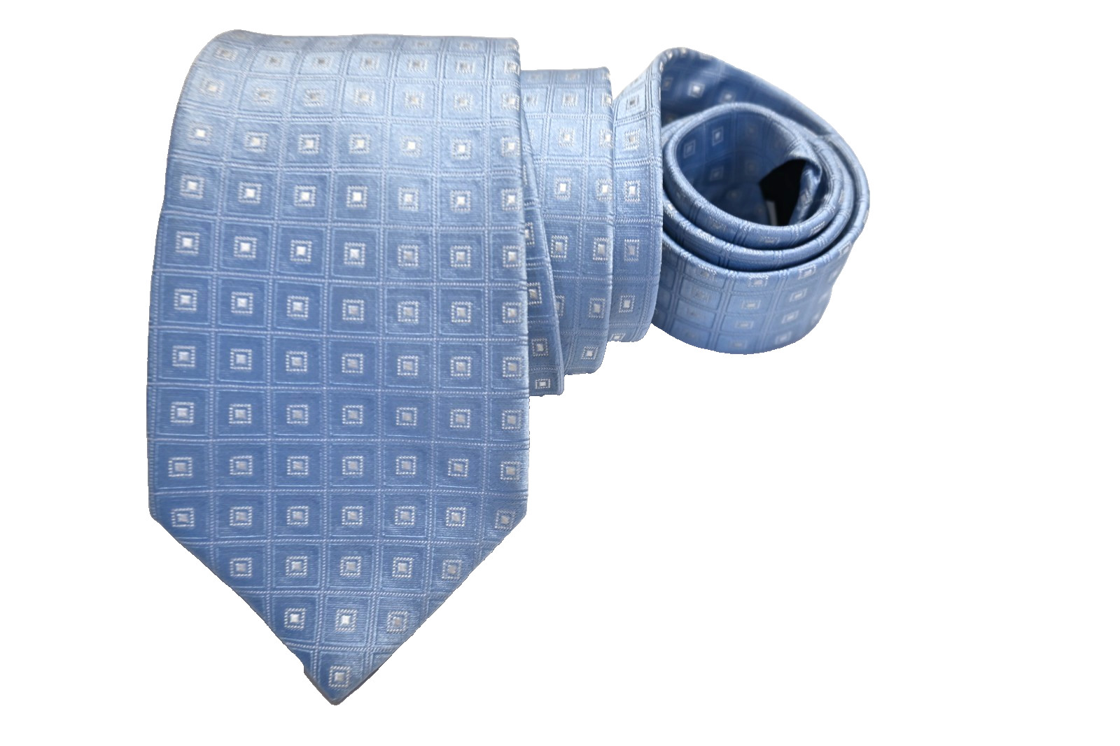 VALENTINO MEN’S TIE BLUE/GEOMETRIC WIDTH: 3.25″ LENGTH: 60″
