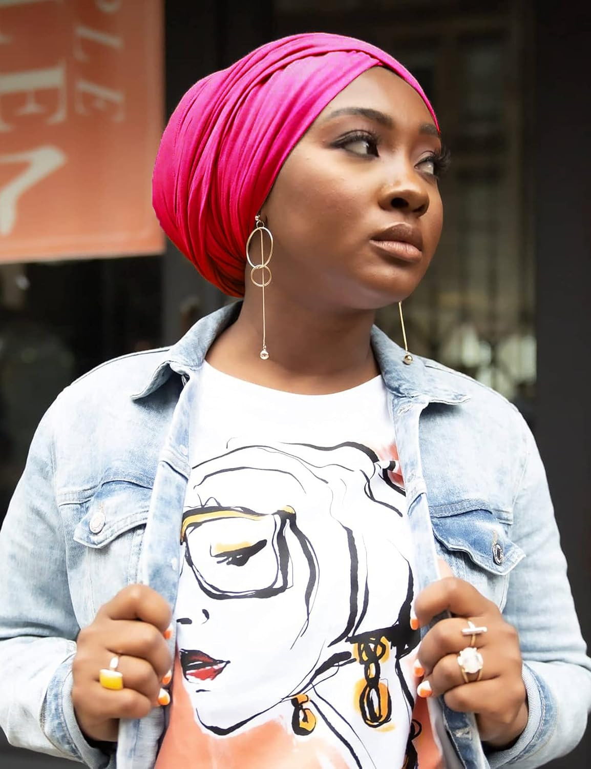 Head Wraps for Black Women Stretch Head Scarf Long African Hair Wraps Turban Hea
