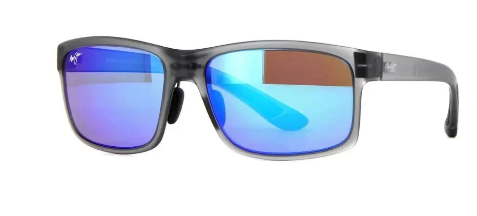 Maui Jim POKOWAI ARCH B439-11M Translucent Grey POLARIZED Blue Sunglass