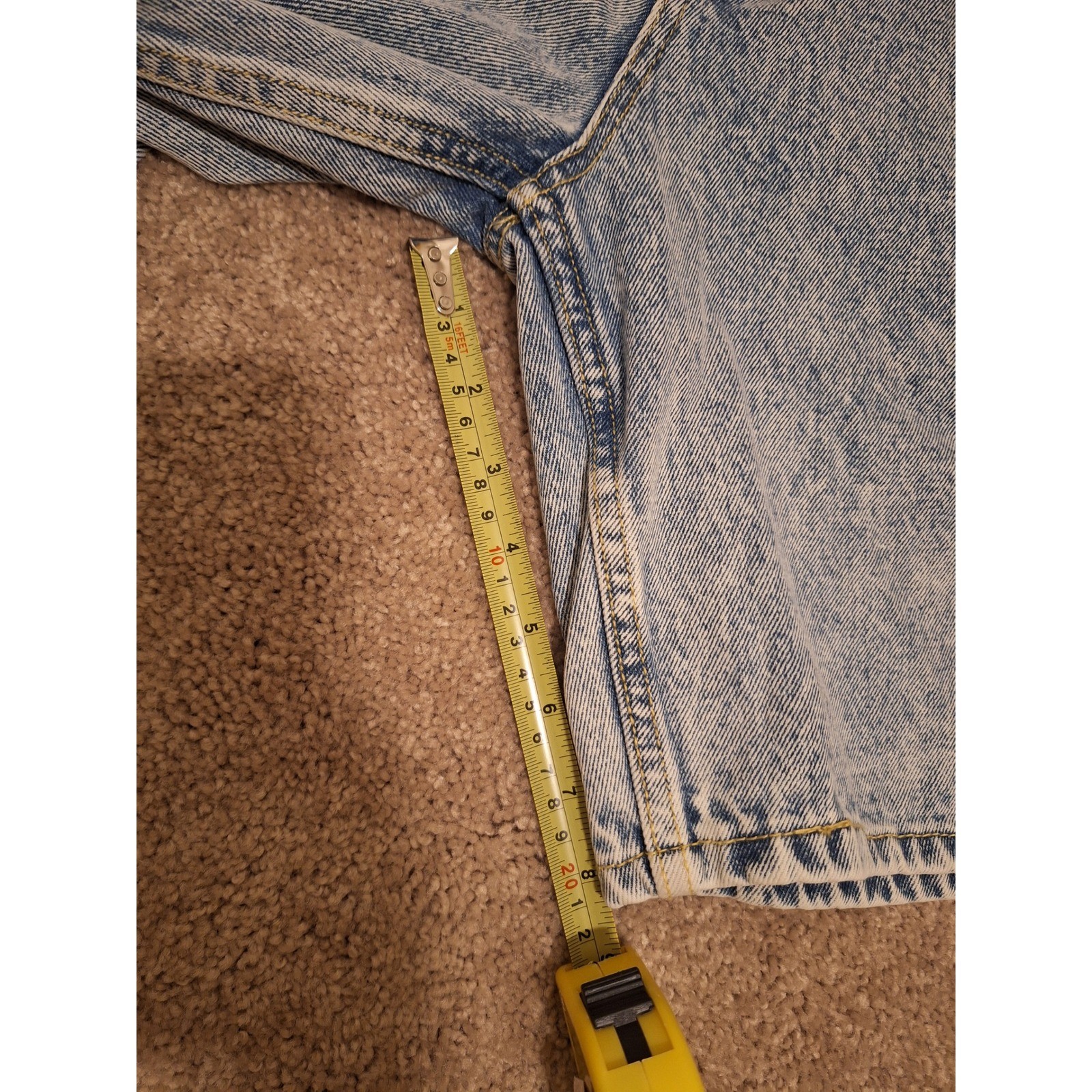 WeSC Mens Carpenter Denim Shorts W31 Light Blue Acid Wash NWT Skate Streetwear