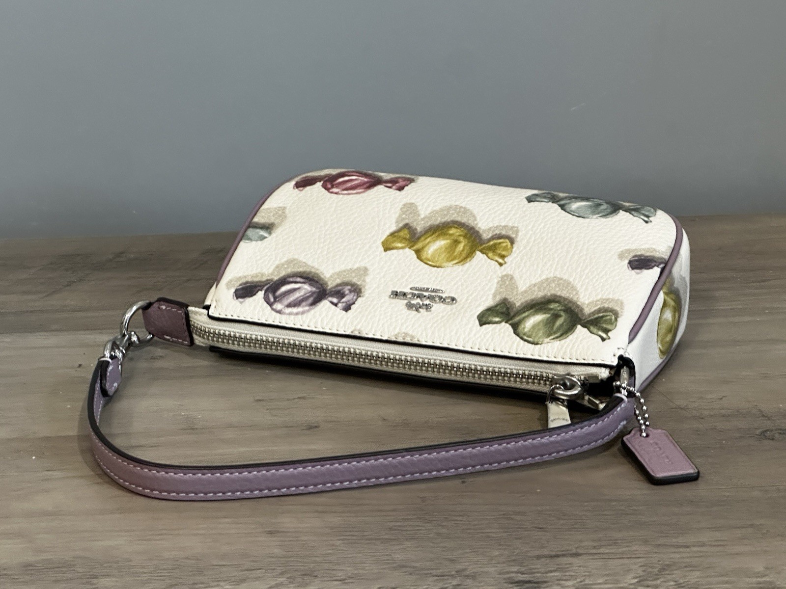 COACH Nolita 19 With Candy Print Coated Canvas & Leather Bag CDC26 Chalk/Jasmine