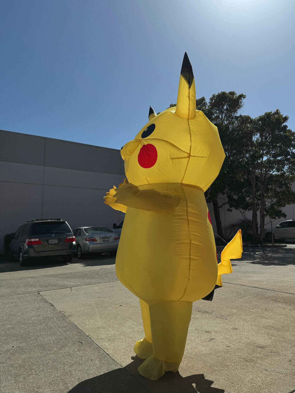 Inflatable Costume Pikachu Mascot Outfit for Halloween Cosplay Party Adult/Teen