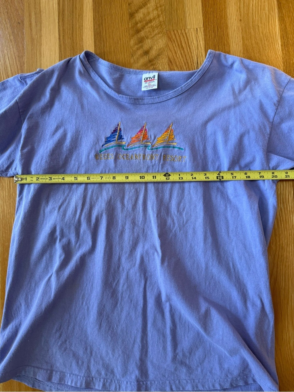 Anvil | Purple Rege’s Oceanfront Resort Tee | Size XL