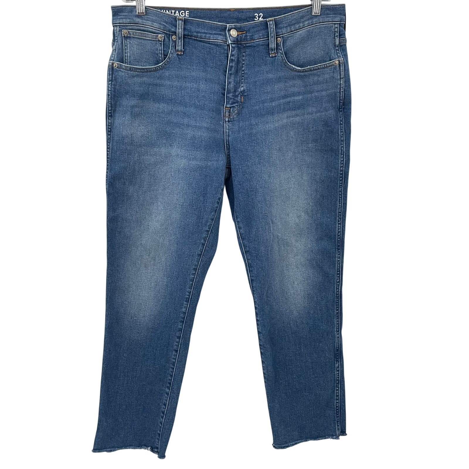 J. Crew 32 / 14 9″ Vintage Slim Straight Jeans Gemma Wash BF521 read description