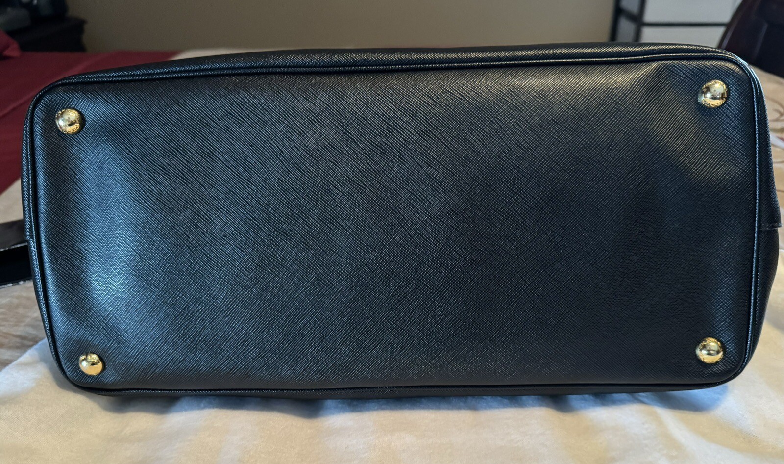 PRADA Black Saffiano Lux Leather Tote Bag BNI844