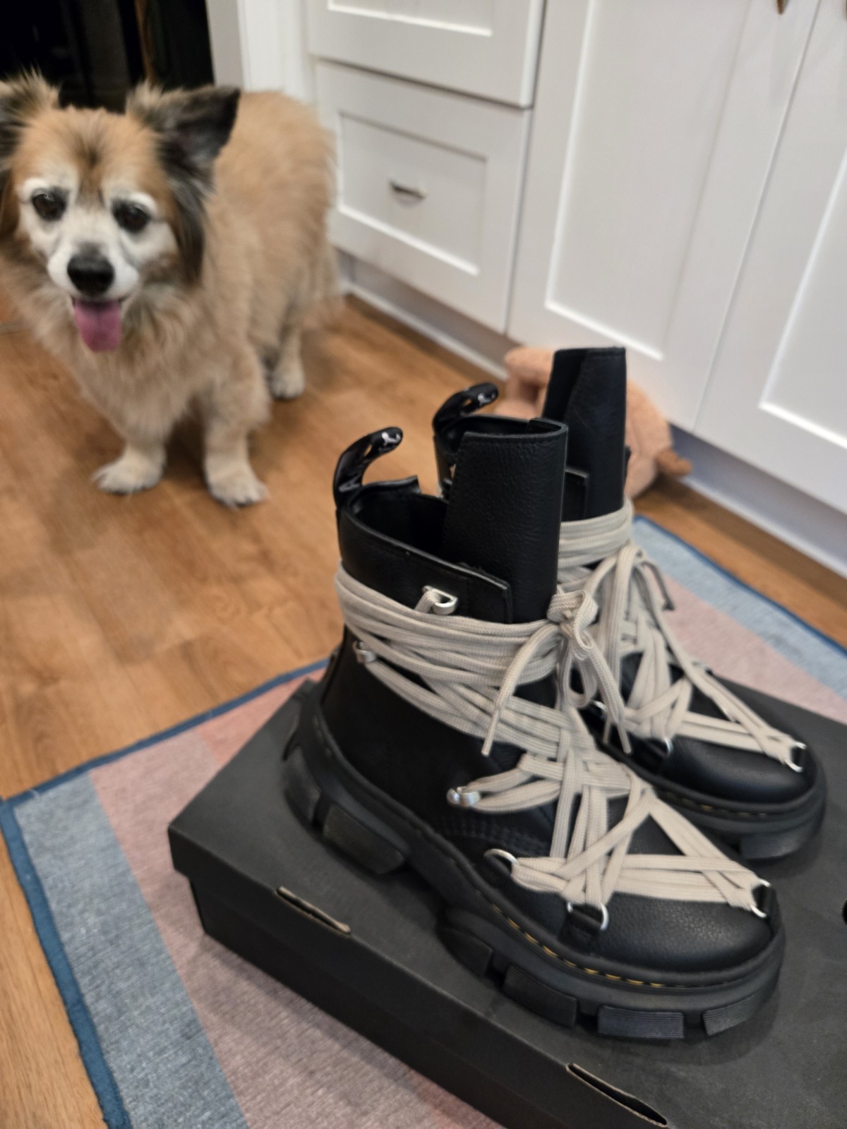 Dr. Martens x Rick Owens 1460 Limited Edition Black Leather Boots UK6 US7- Mens