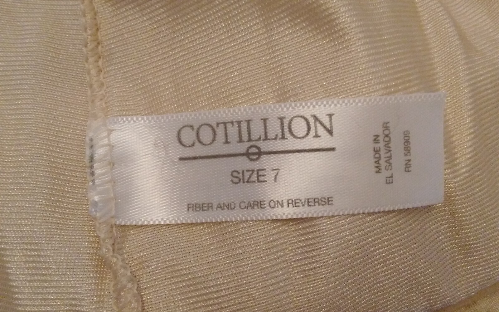 Panties Vintage Cotillion Nylon Brief 7 Beige Double Side Cotton Gusset Knicker