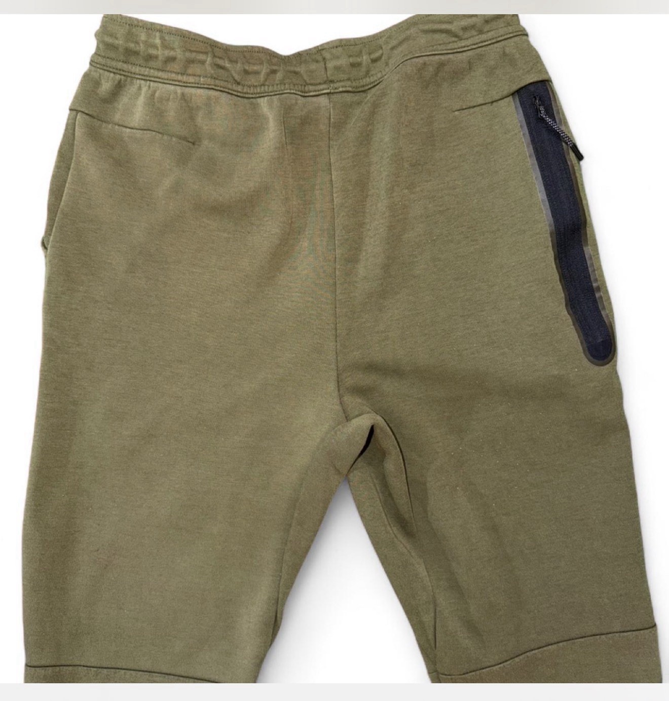 🔥Nike Green Cotton Knit Jogger Pants Men’s M Drawstring Waist Zip Pocket🔥