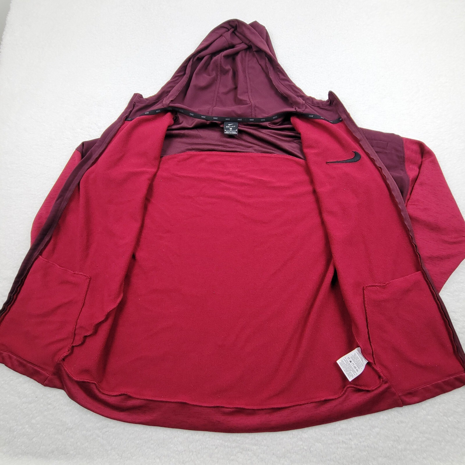 Nike Dri-Fit Full Zip Training Jacket Hoodie Mens Medium M Reds BV2676-681