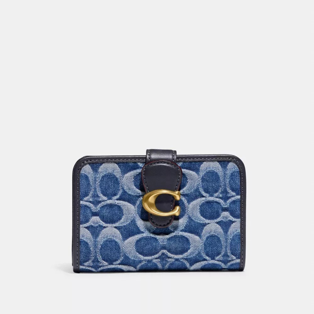 COACH Tabby Medium Wallet Signature Denim CA196 outlet New With Box