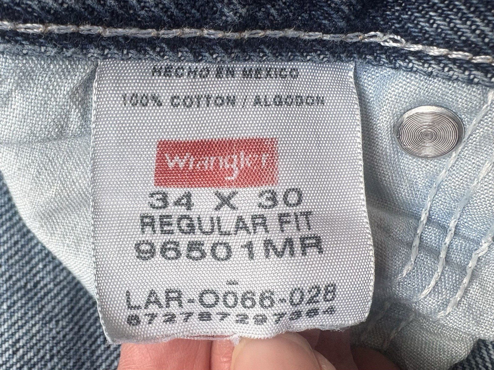 Wrangler Authentics Men’s Straight Regular Fit Dark Wash Blue Denim Jeans