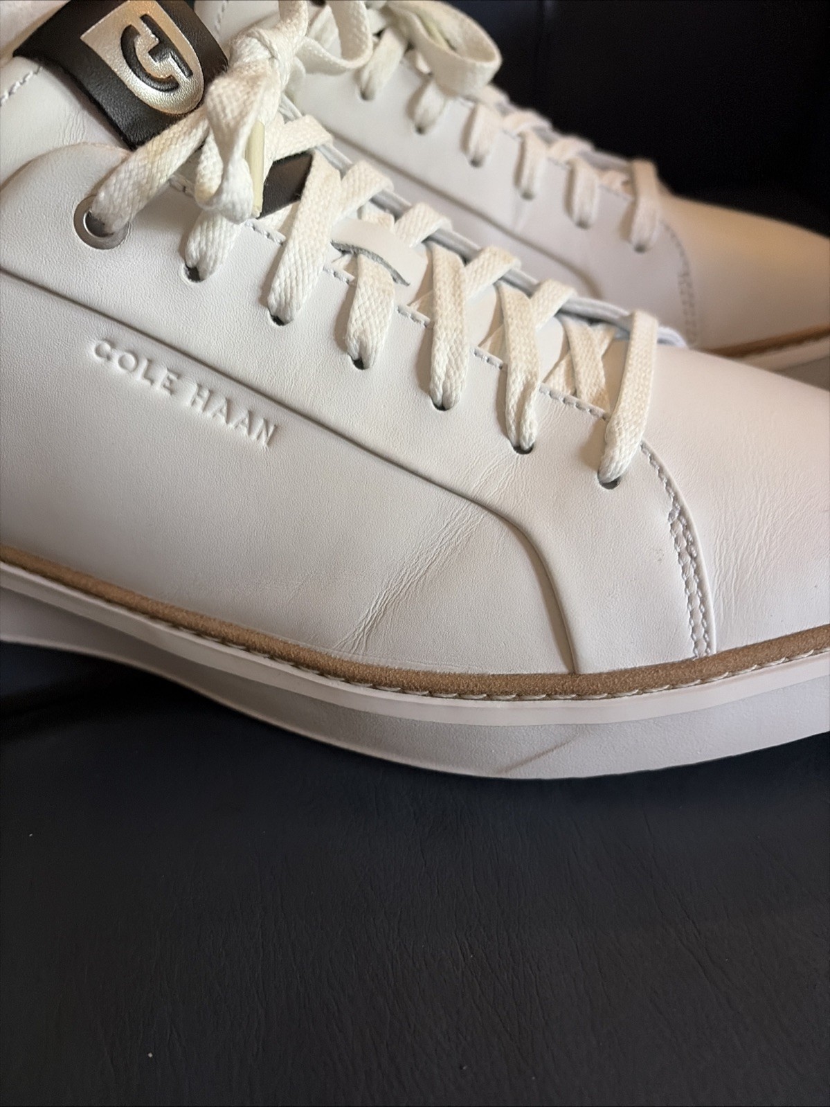 Cole Haan Men’s GrandPrø Topspin Sneakers C34226 Optic White Black-11.5W