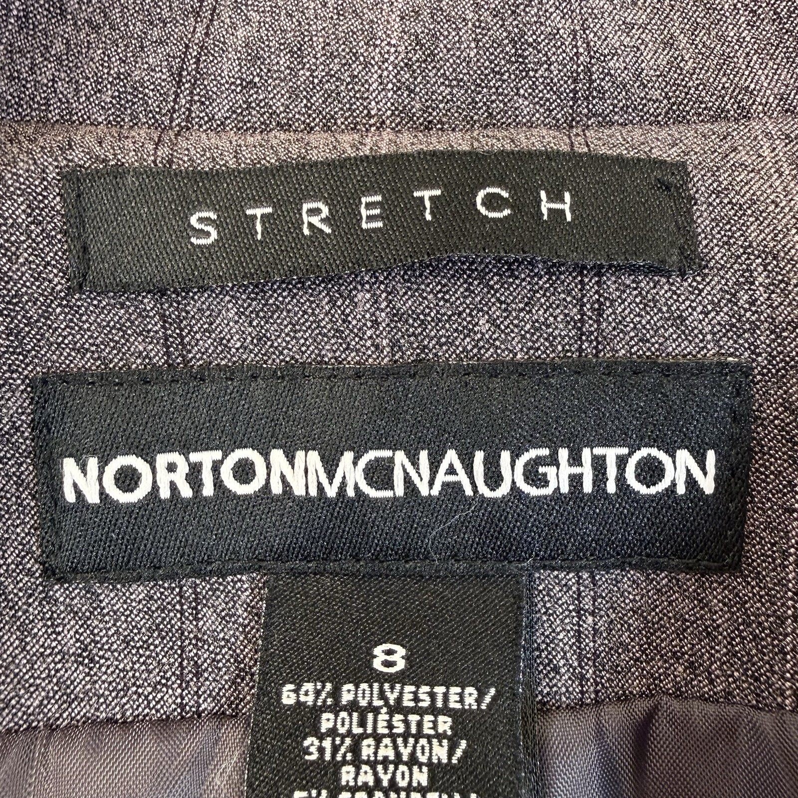 Vintage Y2K Norton McNaughton Stretch Blazer 8 Dark Academia Pinstripe Corpcore