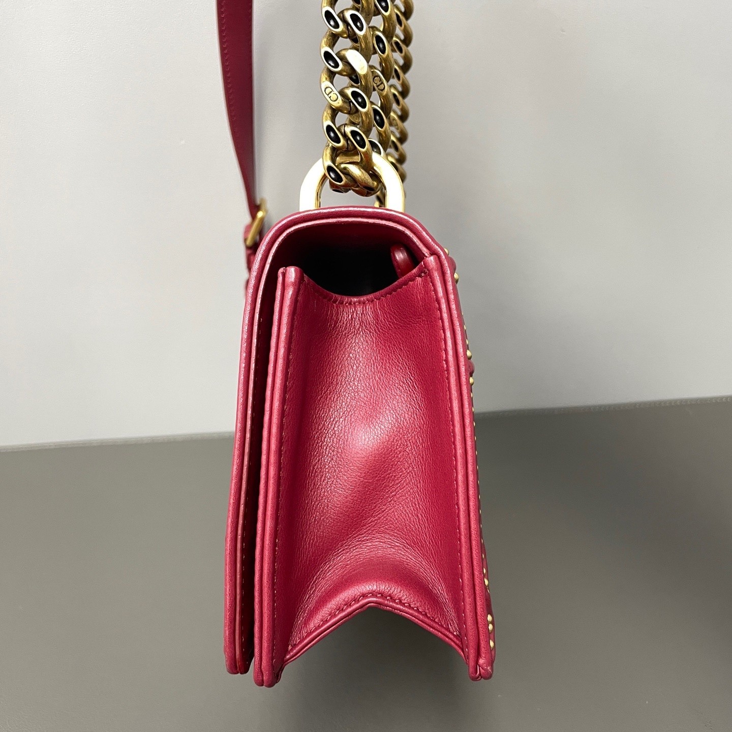 Dior Pre-Owned Authentic Chain Bag Burgundy 22*13*6.5 Free Tracked Shipping