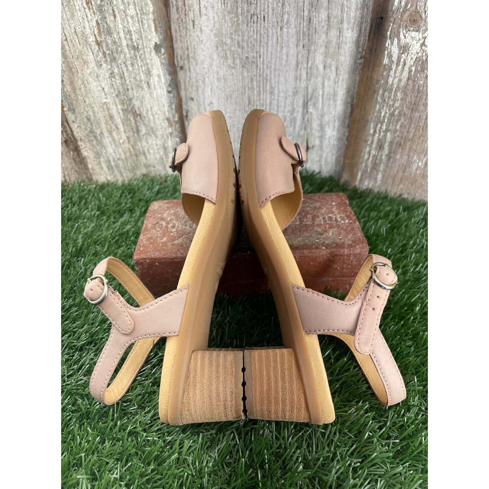 Dansko Tessie Sandals Ballet Nappa Leather Buckl Block Heel Women’s EU37 6.5