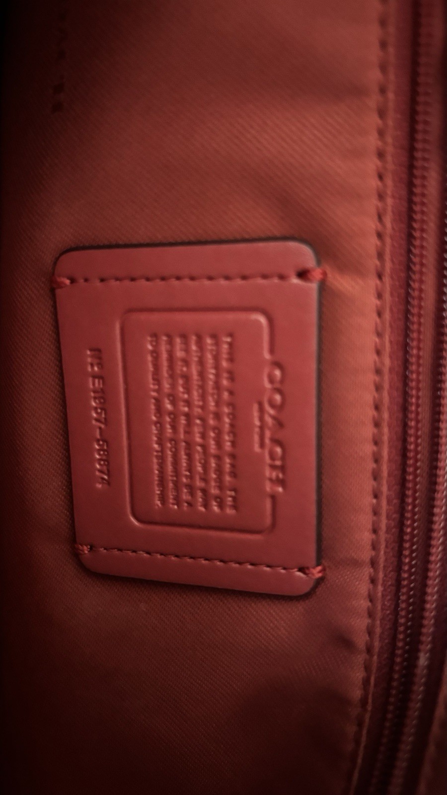 Coach Pink Pebbled Zip Top Satchel Top Handle Double Handles Lined Charm