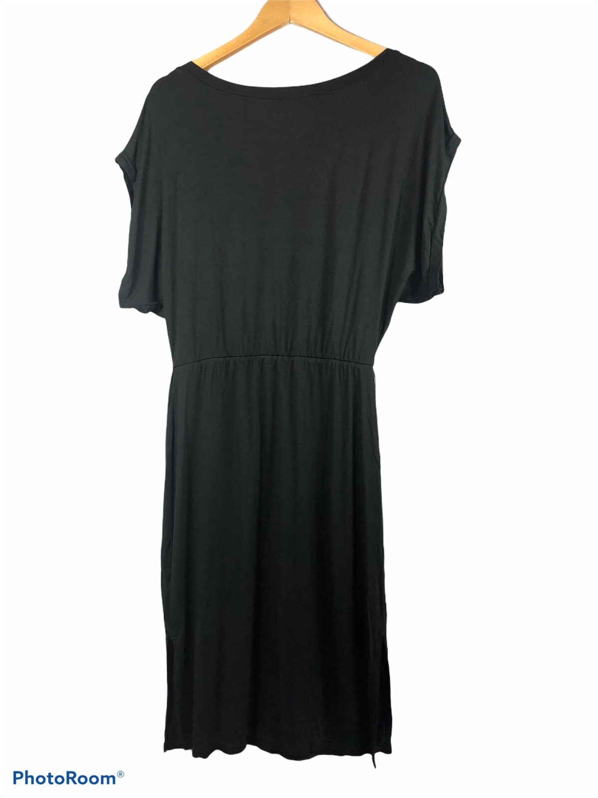 Three Dots Women’s Dolman Sleeve A-line Dress Black Size Small