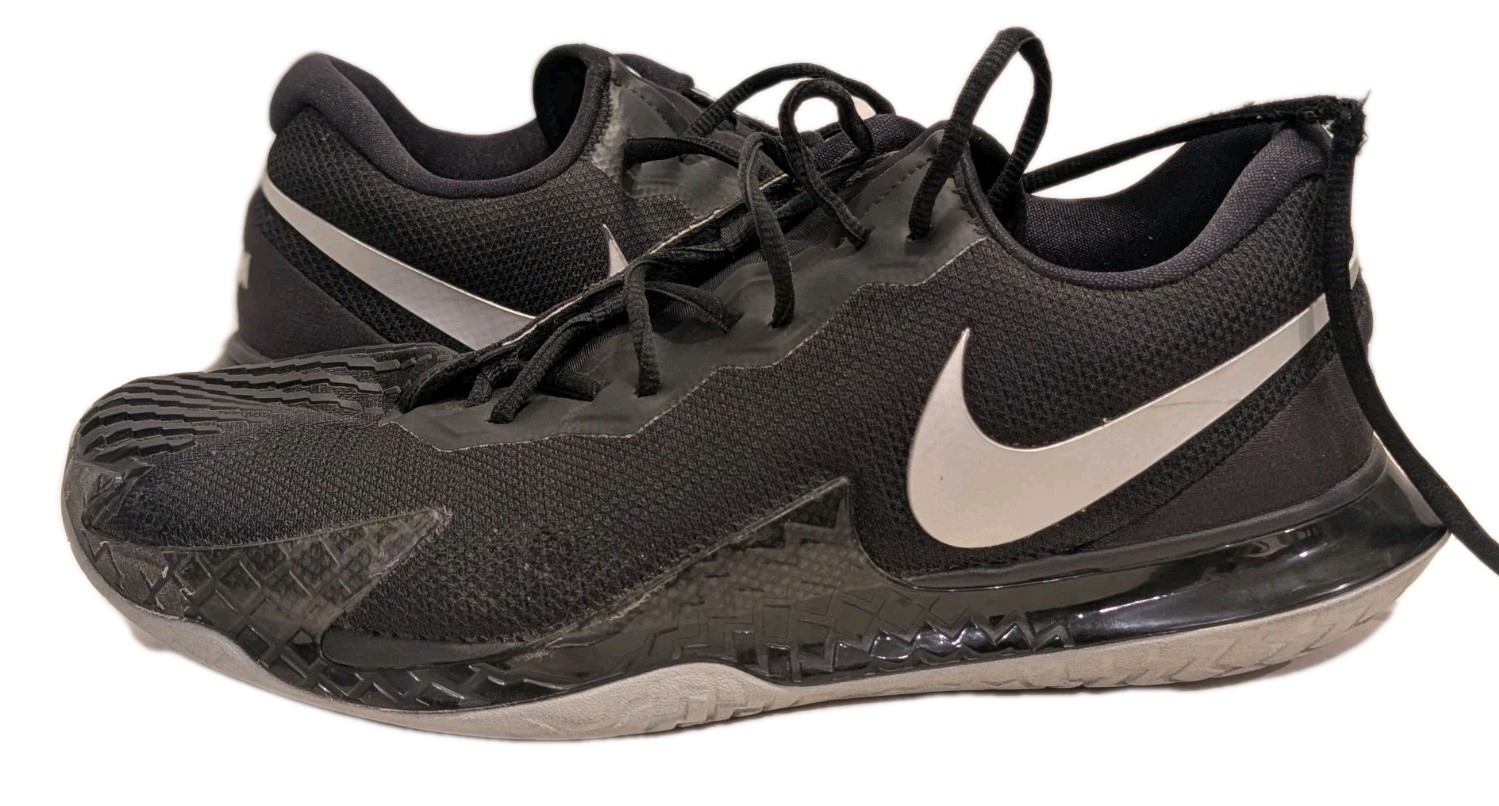 Nike Air Zoom Vapor Cage 4 Rafa Black Silver Tennis Shoes Men’s 11.5 DD1579-001