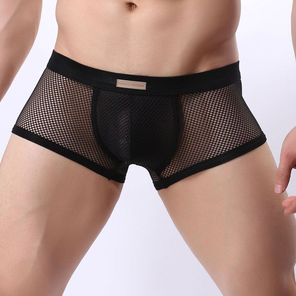 Comfortable Wear Men Underpants Breathable Boxers 20% Spandex 80% Nylon