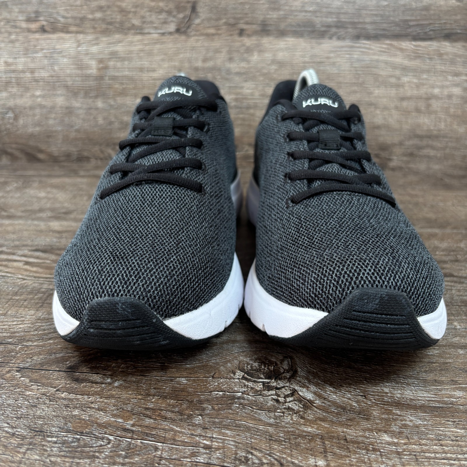 Kuru Flex Via Shoes Men’s 8.5 M Jet Black Bright White Slip-On Walking Running