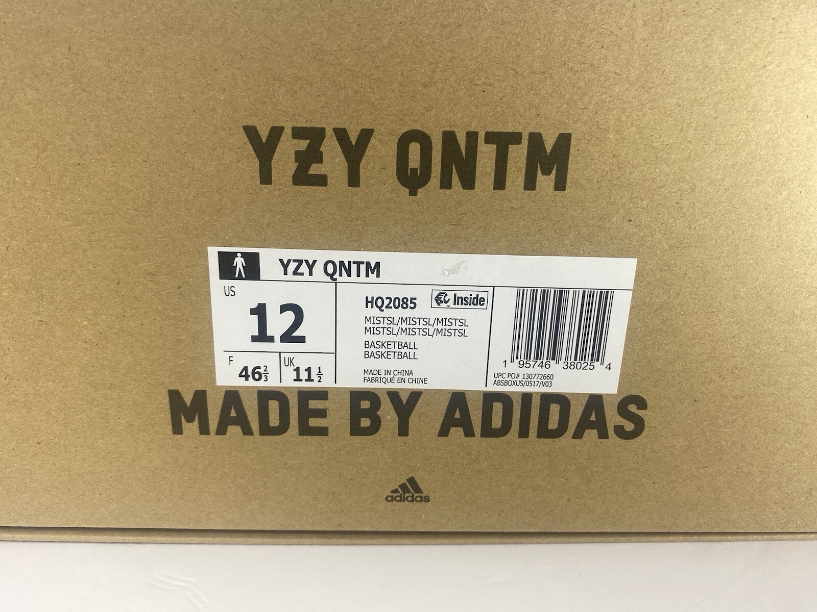 Yeezy Adidas QNTM Low Mist Slate HQ2085 Men’s Size 12