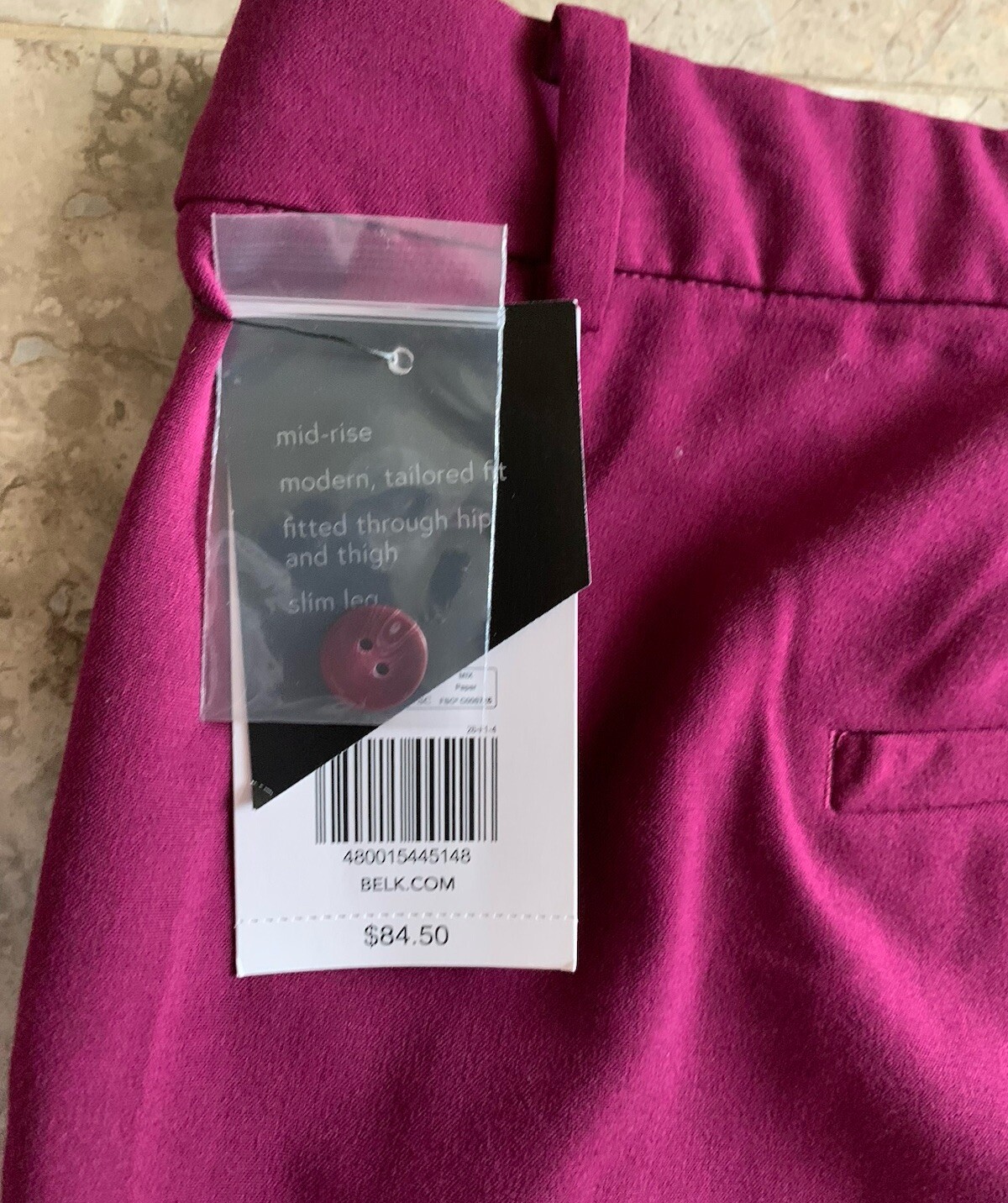 The Limited 24W Wear To Work Pant Mid Rise Plum Modern Tailored Fit Slim Ankle