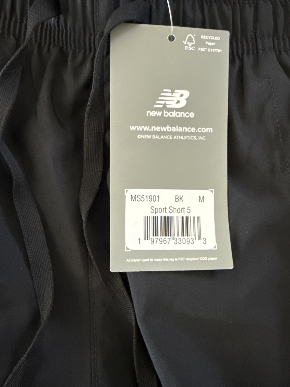 $52 New Balance Men’s Brief Running Shorts 5″ – Black – Medium- New With Tags