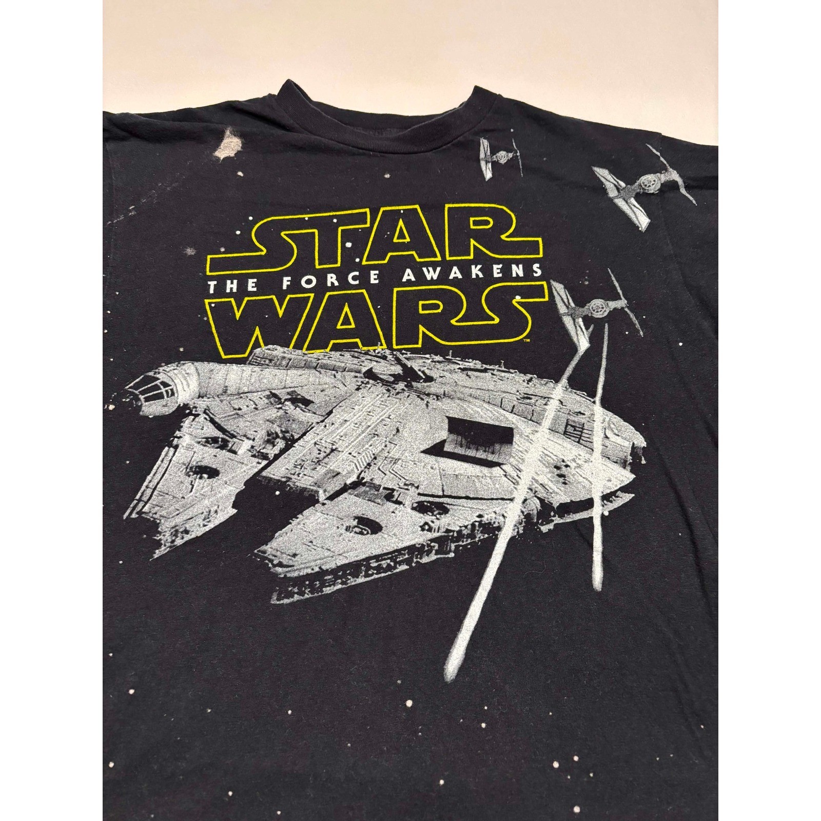 Star Wars The Force Awakens Millennium Falcon Shirt Fifth Sun Black Mens Medium