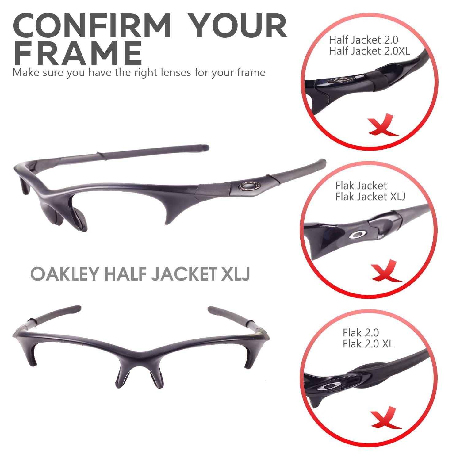 Walleva Replacement Lenses for Oakley Half Jacket XLJ – Multiple Options