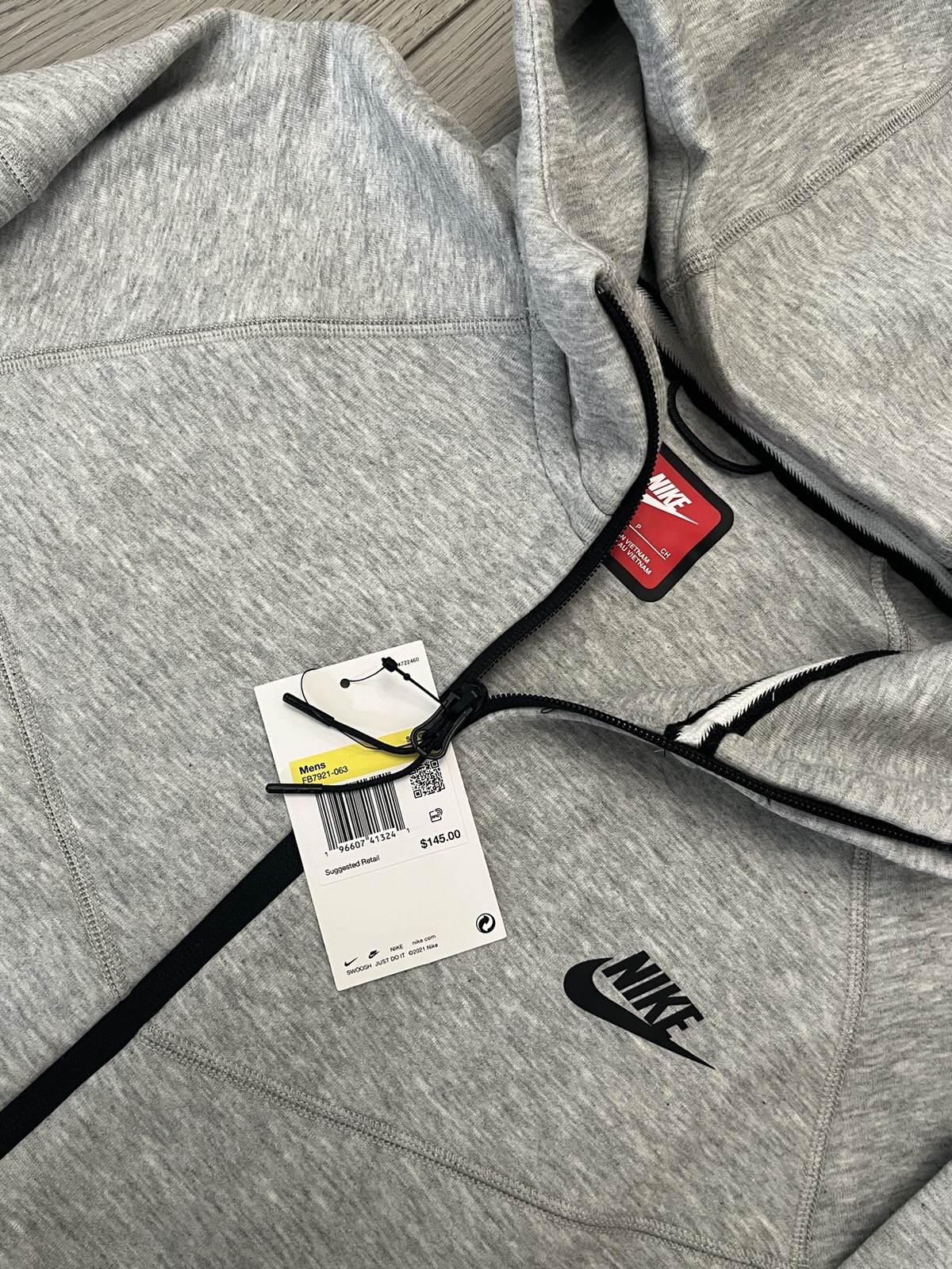 Nike Tech Fleece Full-Zip Hoodie & Joggers Set Grey Sizes S-L |FREE SHIPPING|