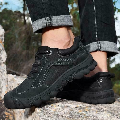 Fashion Men’s Outdoor Hiking Lace Up Shoes Climbing Non-slip Flat Walking Casual