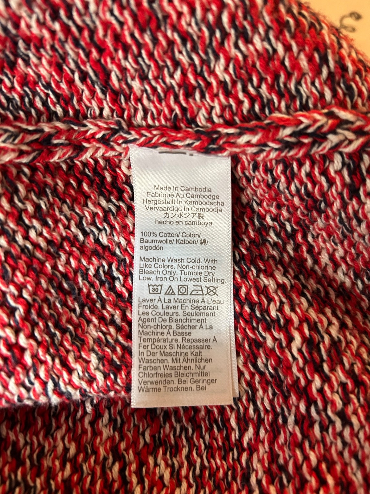 NWOT J.Crew 2025 Marled Rollneck™ Sweater in Red Navy Ivory Small CN250 $98