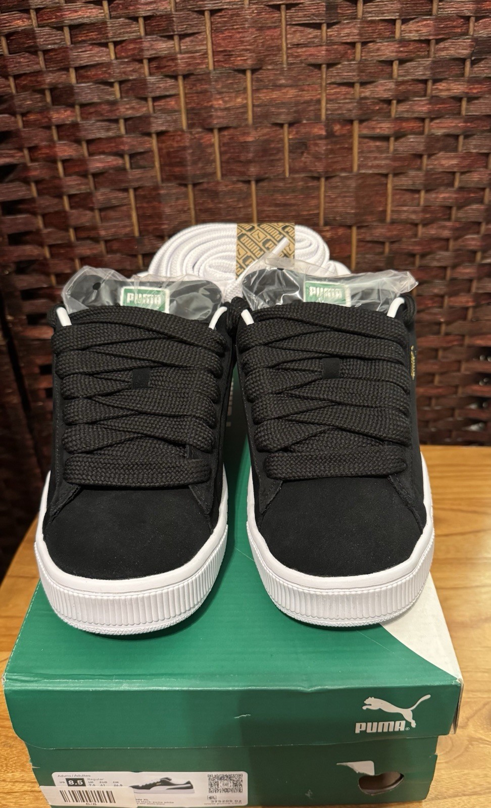 PUMA Suede XL Black/White-Men’s Size 8.5