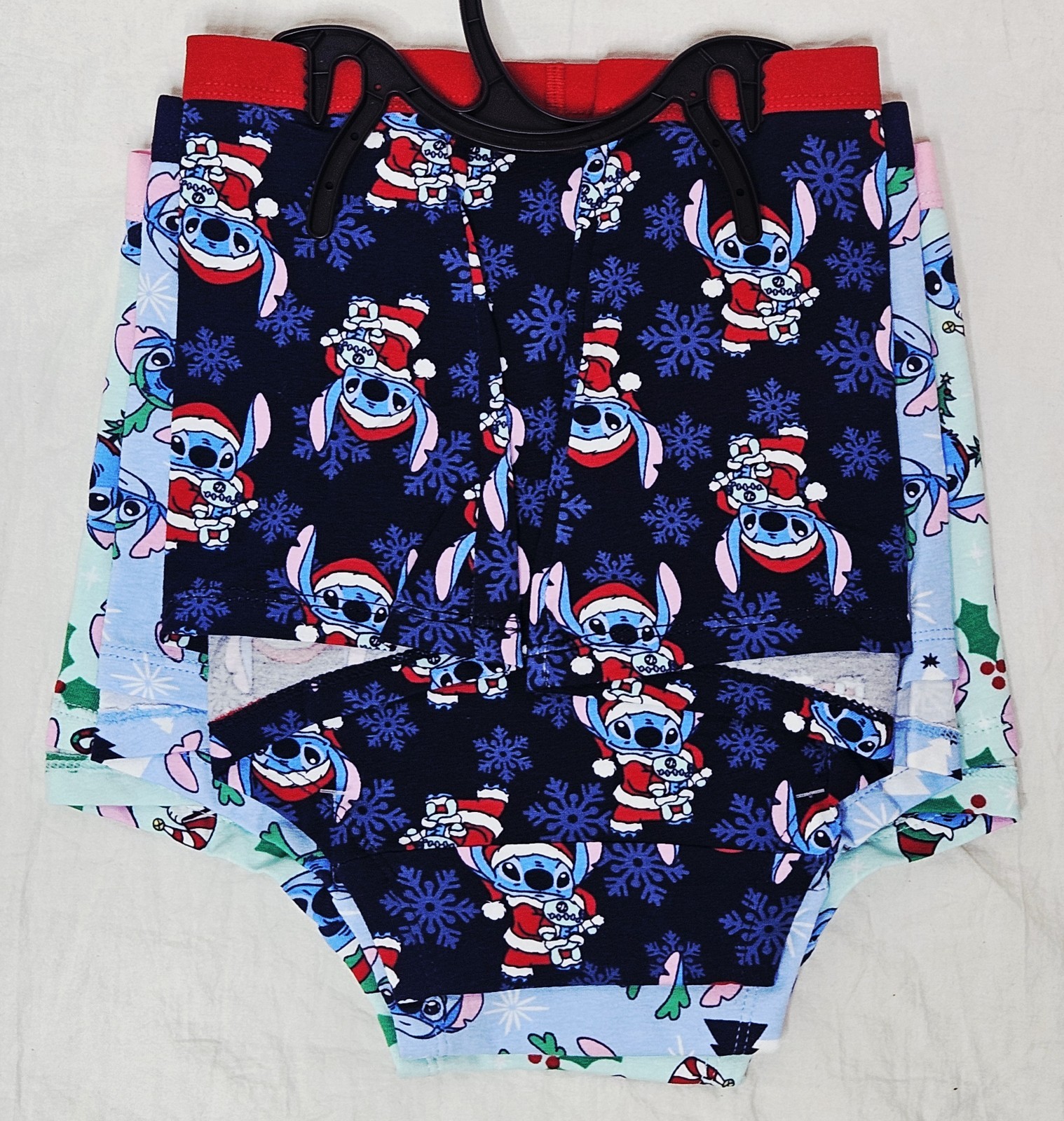 Disney Stitch Womens Boyshort Underwear 3 Pack Holiday Print Choose Size L or XL