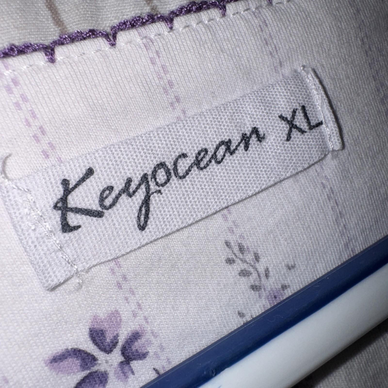 Keyocean long Nightgown 100% Cotton Comfortable Lightweight Long-Sleeve XL