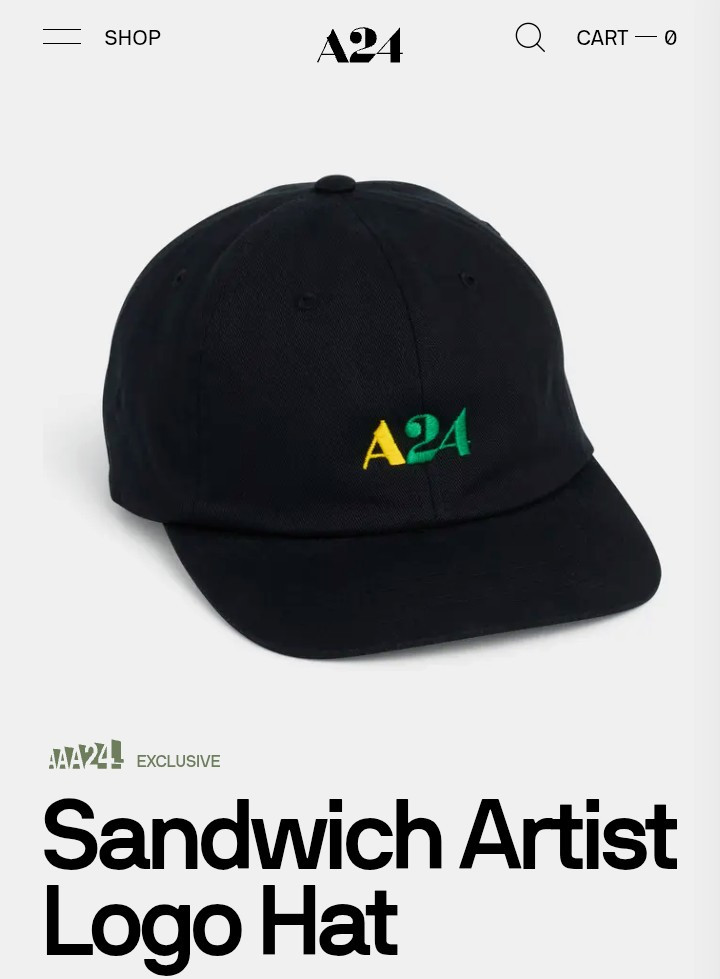 A24 Friendship Sandwich Artist Logo Hat Sealed AAA24 Exclusive Sold Out In Hand