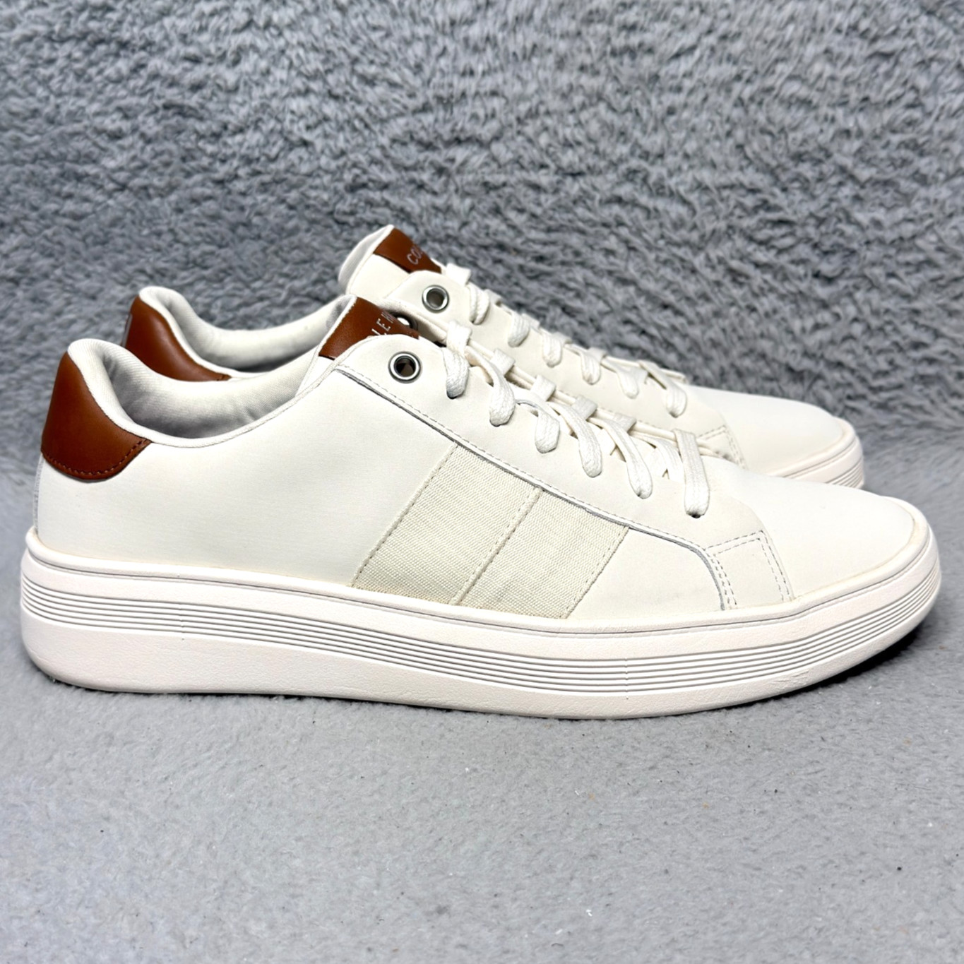 Cole Haan Grand Crosscourt Premier Mens Size 9 Sneakers Shoes Ivory Leather