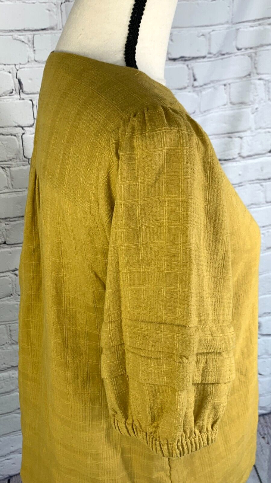 NEW MADEWELL Pembroke 100% Cotton Top in Mahan Plaid Bronzed Lichen Medium