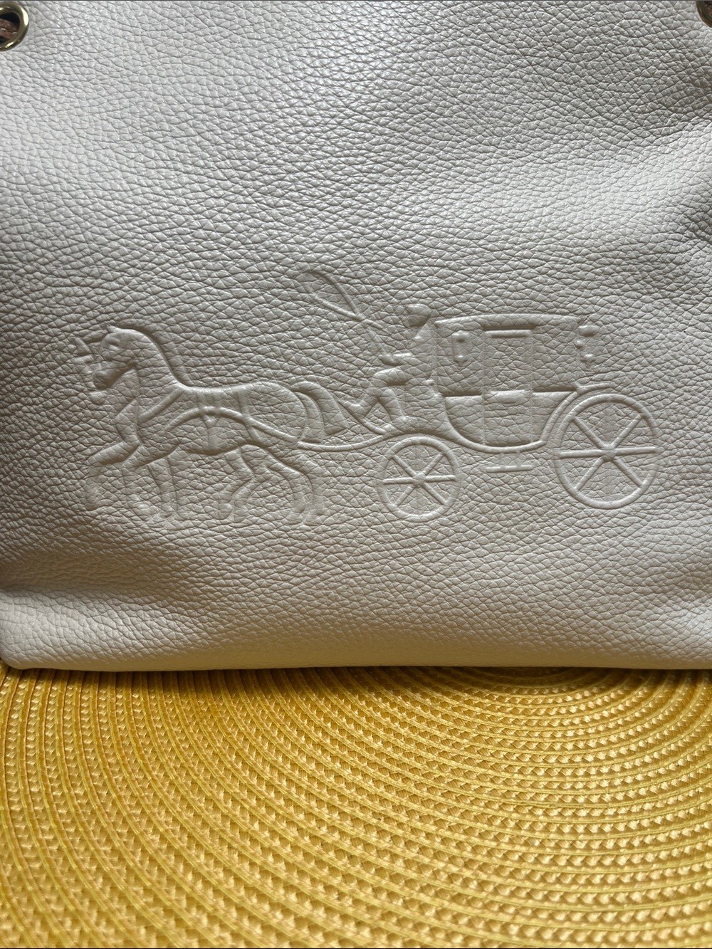 Coach Andy Tote with Embossed Horse and Carriage on Front
