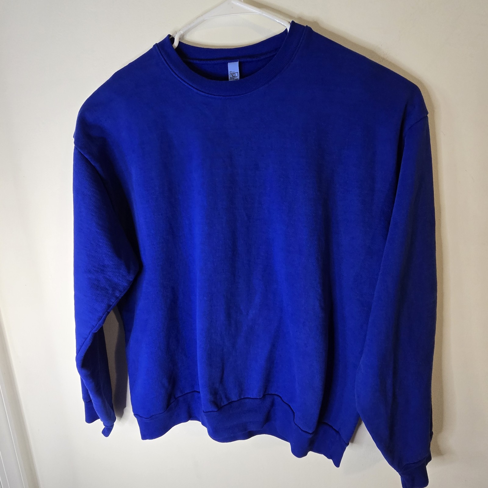 Los Angeles Apparel Blue Fleece 10oz Blank Crewneck Sweatshirt USA Made Mens XL