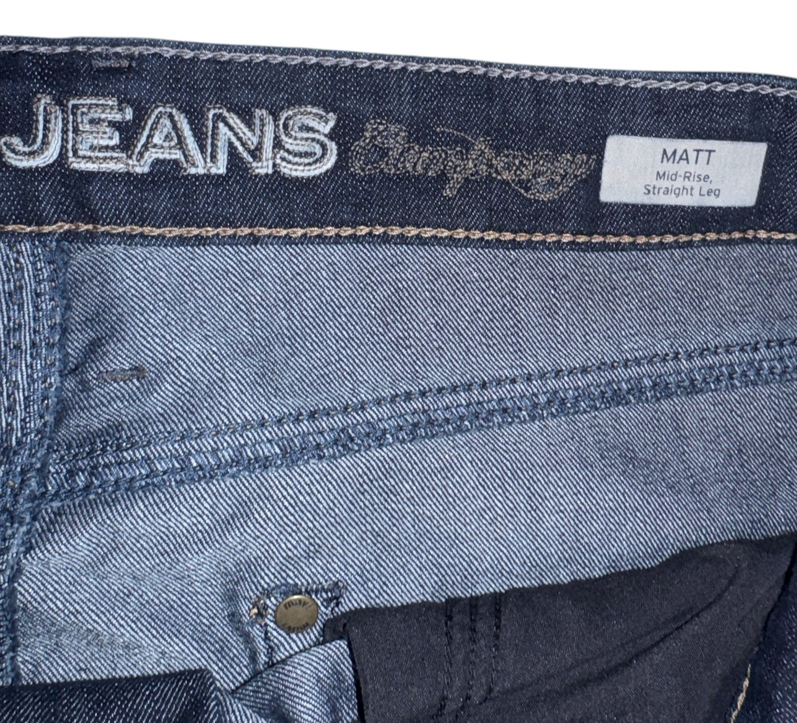 ORIGINAL MAVI JEANS CO. DARK DENIM MATT MID-RISE STRAIGHT LEG 38 X 32 NEW NWOT