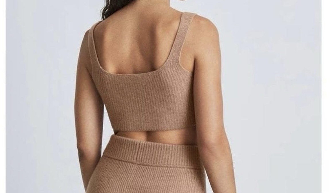 Everlane The Cozy Stretch Tank In Camel Size XXS NWT