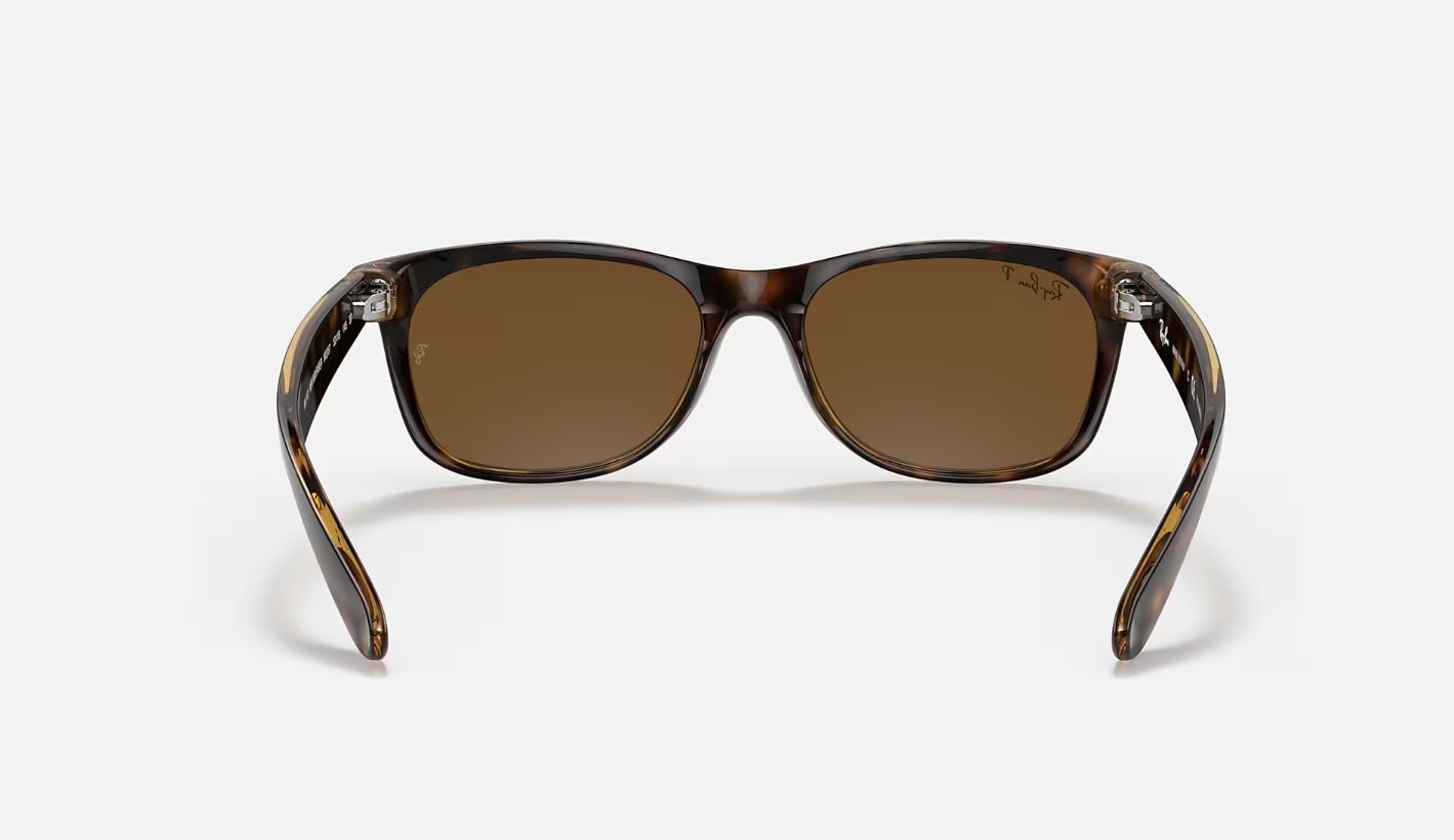 Ray-Ban New Wayfarer Polished Tortoise/B-15 Brown Polarized 55 mm Sunglasses