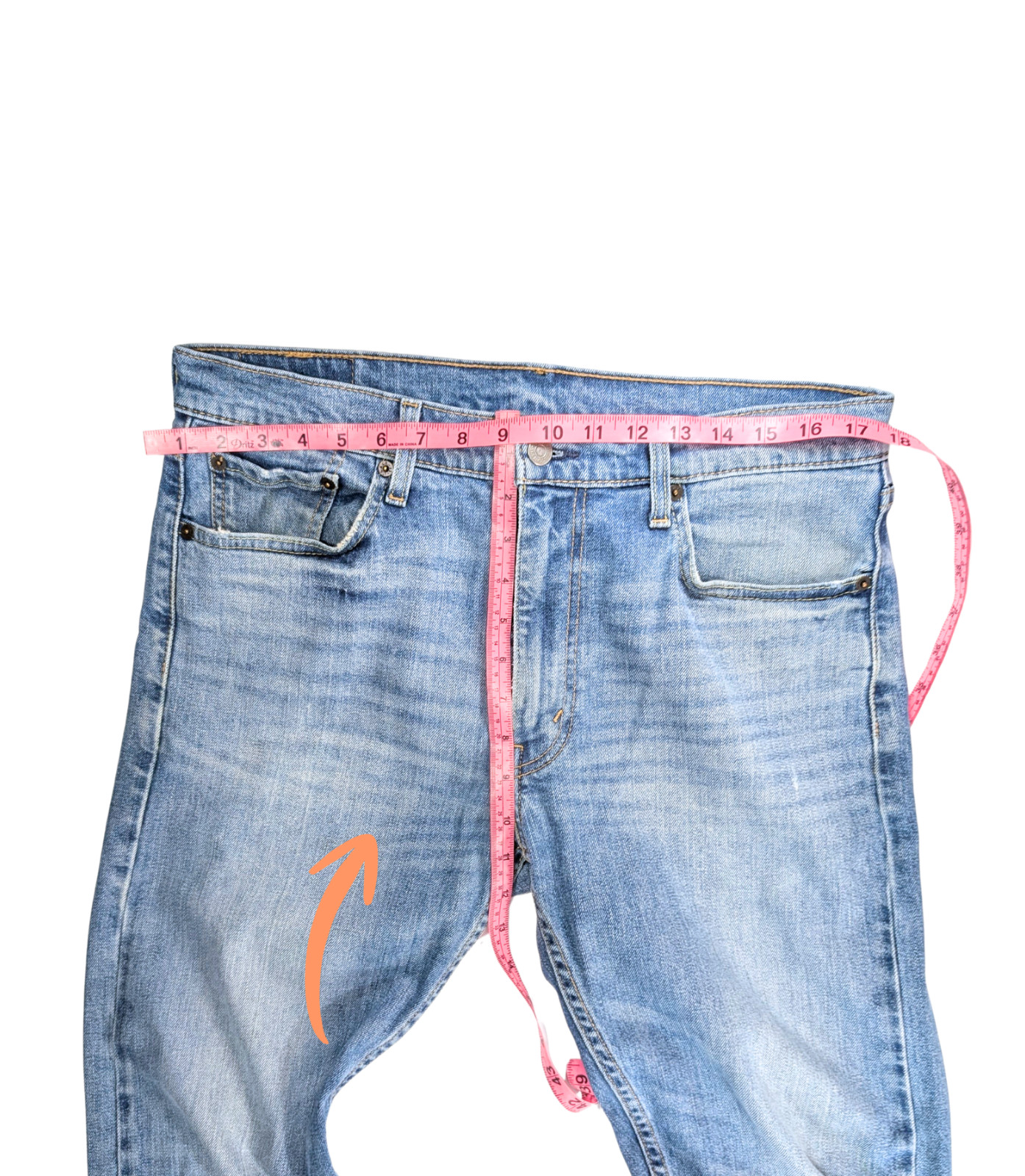 Levi’s 513 Men’s 33×34 Light Wash Slim Straight 5 Pocket Blue Jeans
