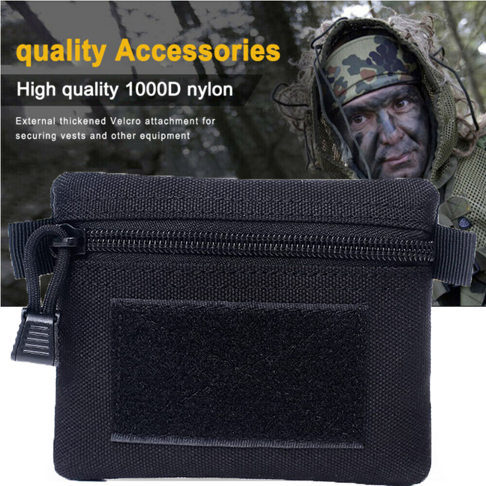 Tactical Wallet Trifold ID Card Holder Pouch Money Storage Bag Portable Security