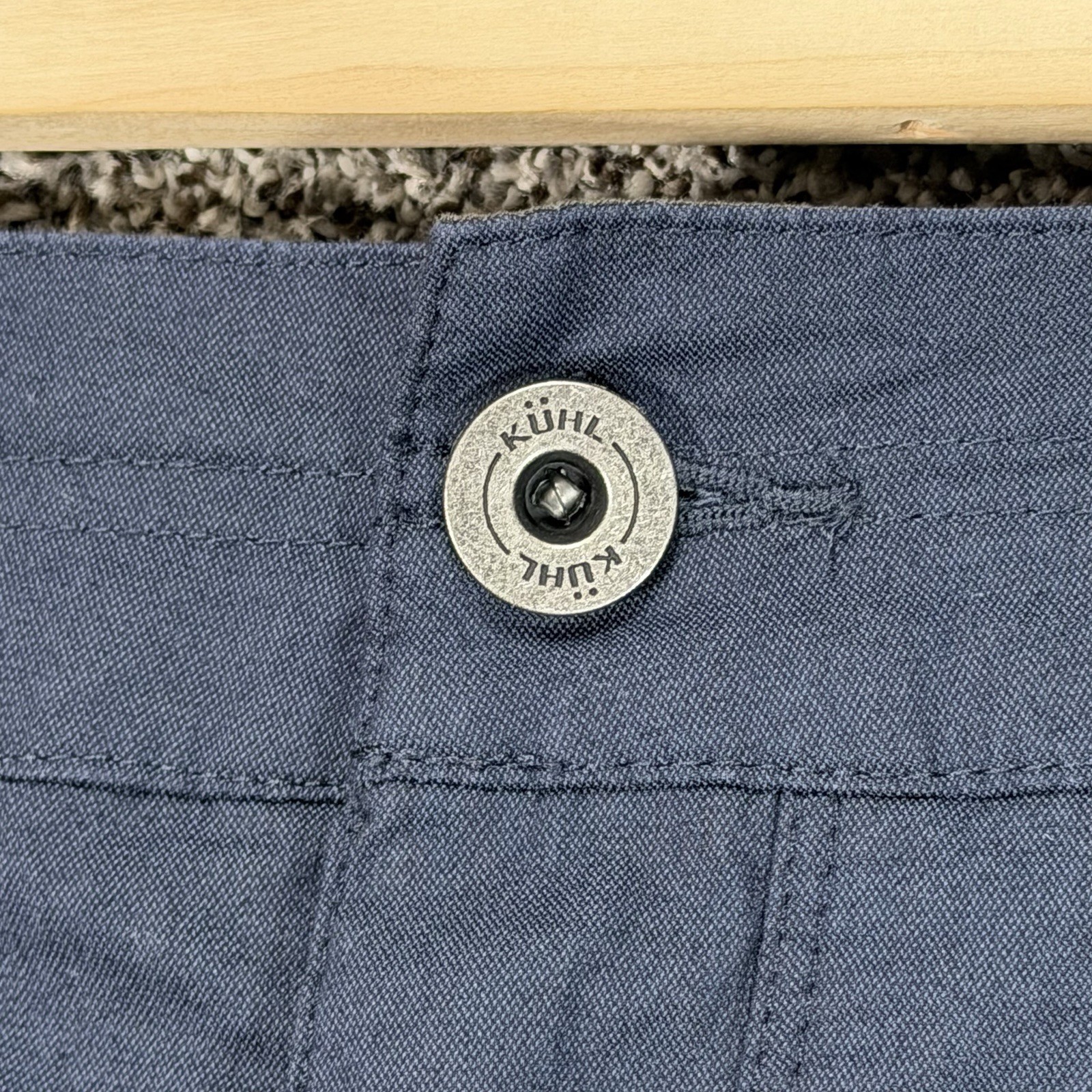 Kuhl Resistor Lite Chino Shorts Mens 42×7 Blue Performance Hiking Outdoor Cargo
